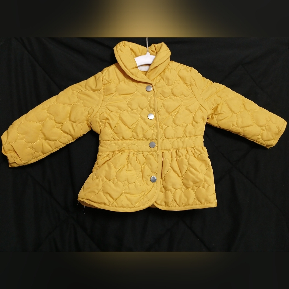 Charming Yellow Kids Quilted Puffer Jacket